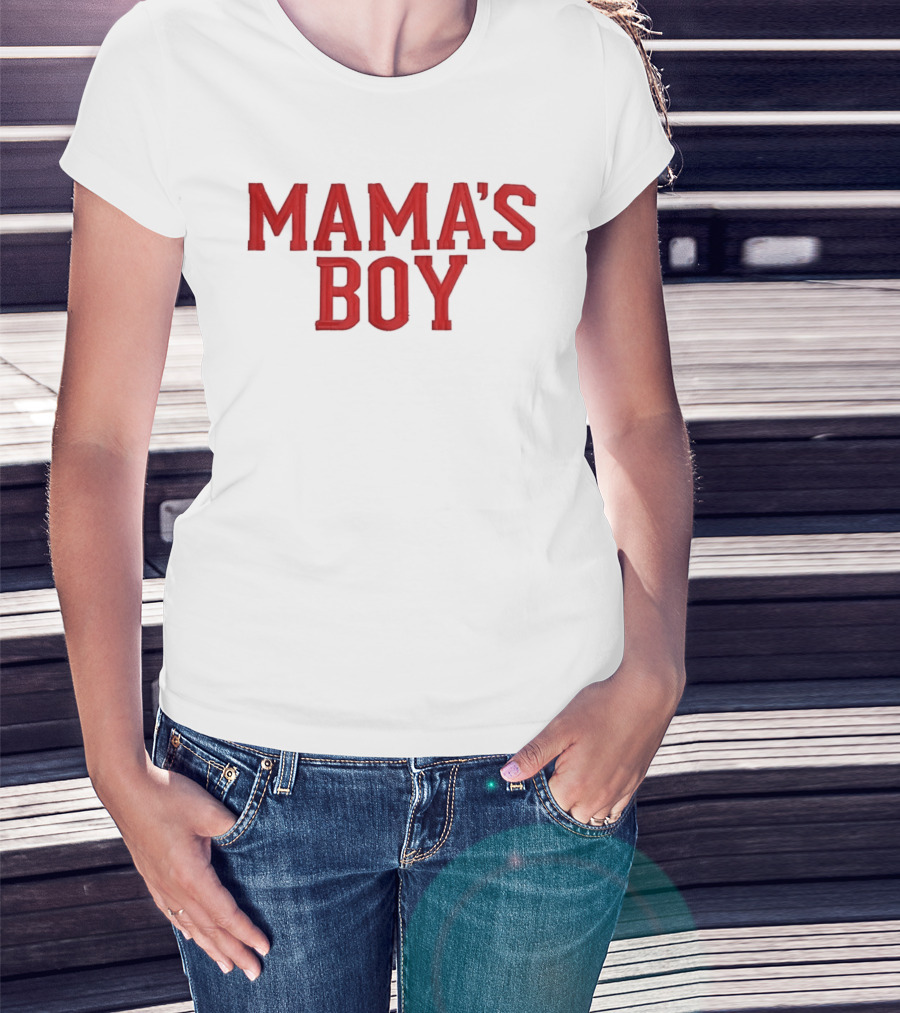 Mama's Boy Red Varsity T-Shirt