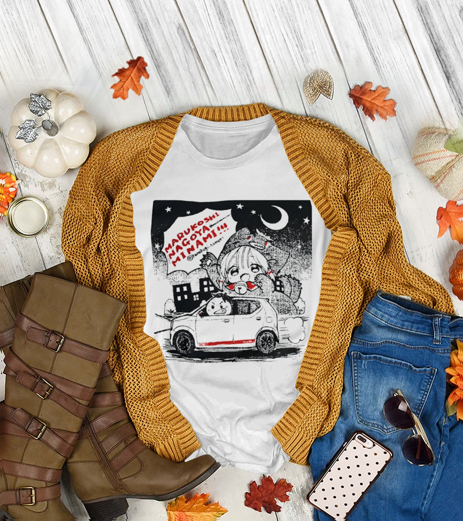 Marukoshi Nagoya Minami Kanakoji Tomori Angry Driver Hatchback Car Manga Style Night Scene T-Shirt