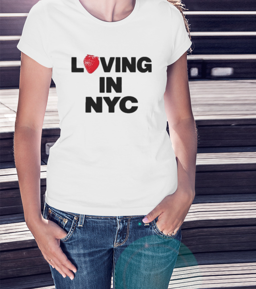 Olivia Dean Loving In NYC Tour 2026 Strawberry Heart Edition T-Shirt