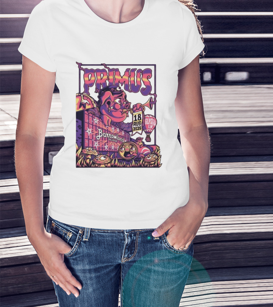 Barrowland Ballroom Primus Concert August 18 2026 Glasgow UK Animated Music Event T-Shirt
