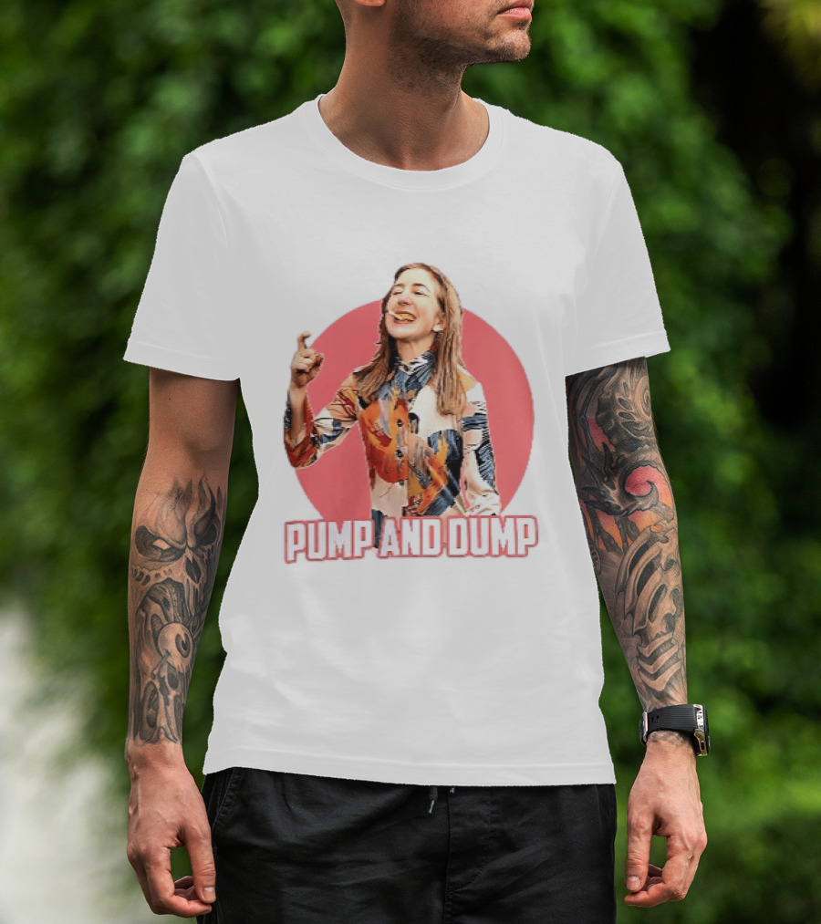Pump And Dump Woman With Cigarette Retro Style Collage T-Shirt