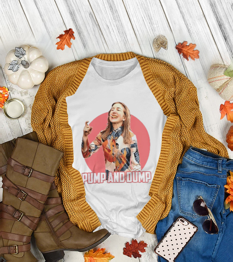 Pump And Dump Woman With Cigarette Retro Style Collage T-Shirt