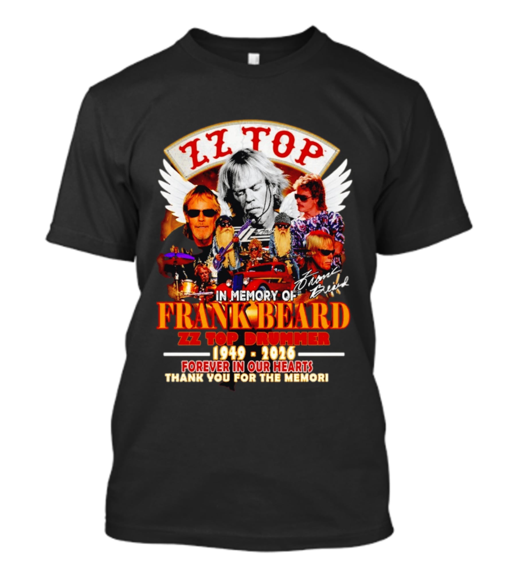 ZZ Top In Memory Of Frank Beard 1949 2026 Forever In Our Hearts T-Shirt