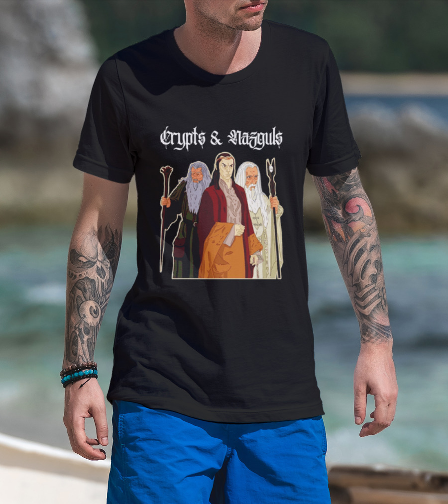 Crypts & Nazguls Dark Wizards Fantasy T-Shirt