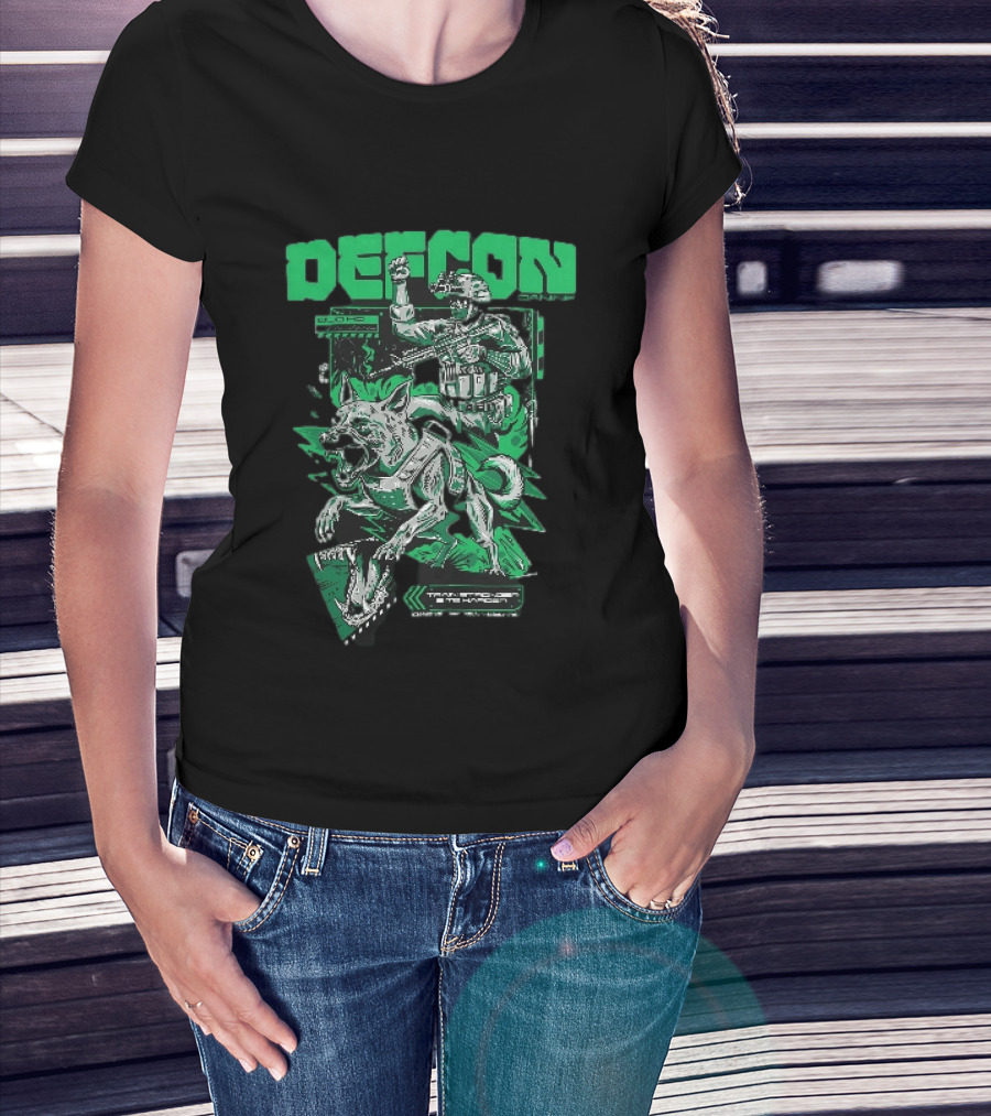 Defcon Tactical K9 Train Stronger Bite Harder Dog Soldier Night Vision T-Shirt