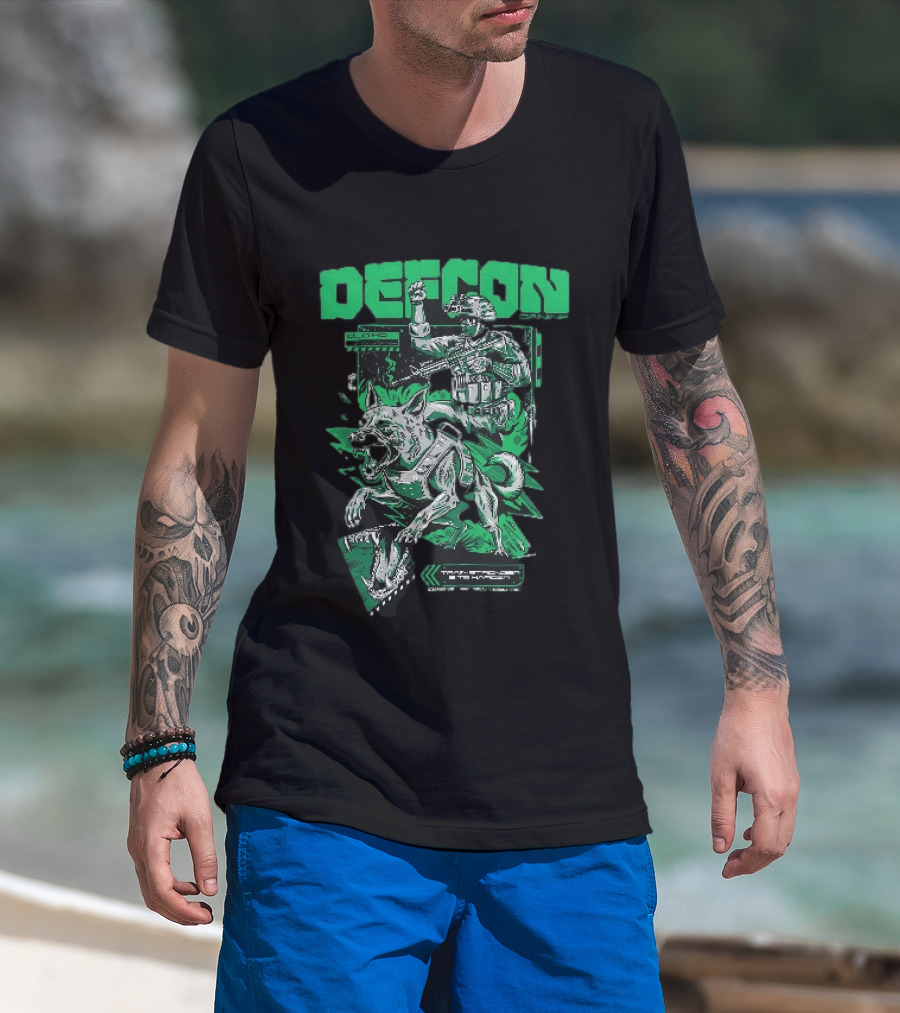 Defcon Tactical K9 Train Stronger Bite Harder Dog Soldier Night Vision T-Shirt