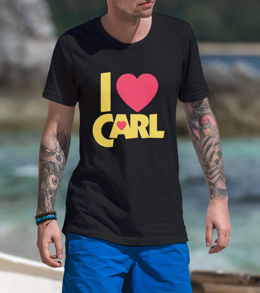 I Love Carl Heart Dungeon Crawler T-Shirt