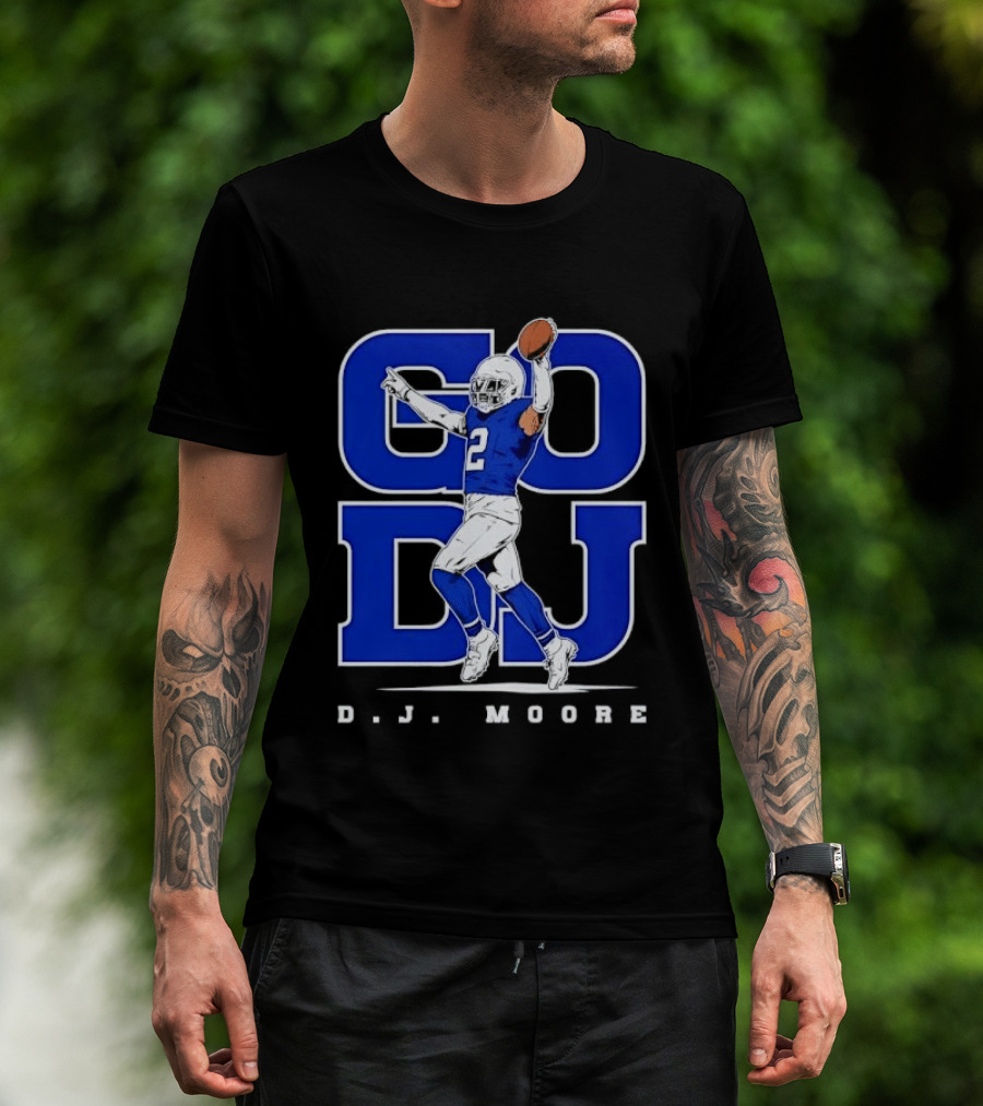 GO DJ D.J. Moore Football Player Buffalo Sports Blue 2 T-Shirt