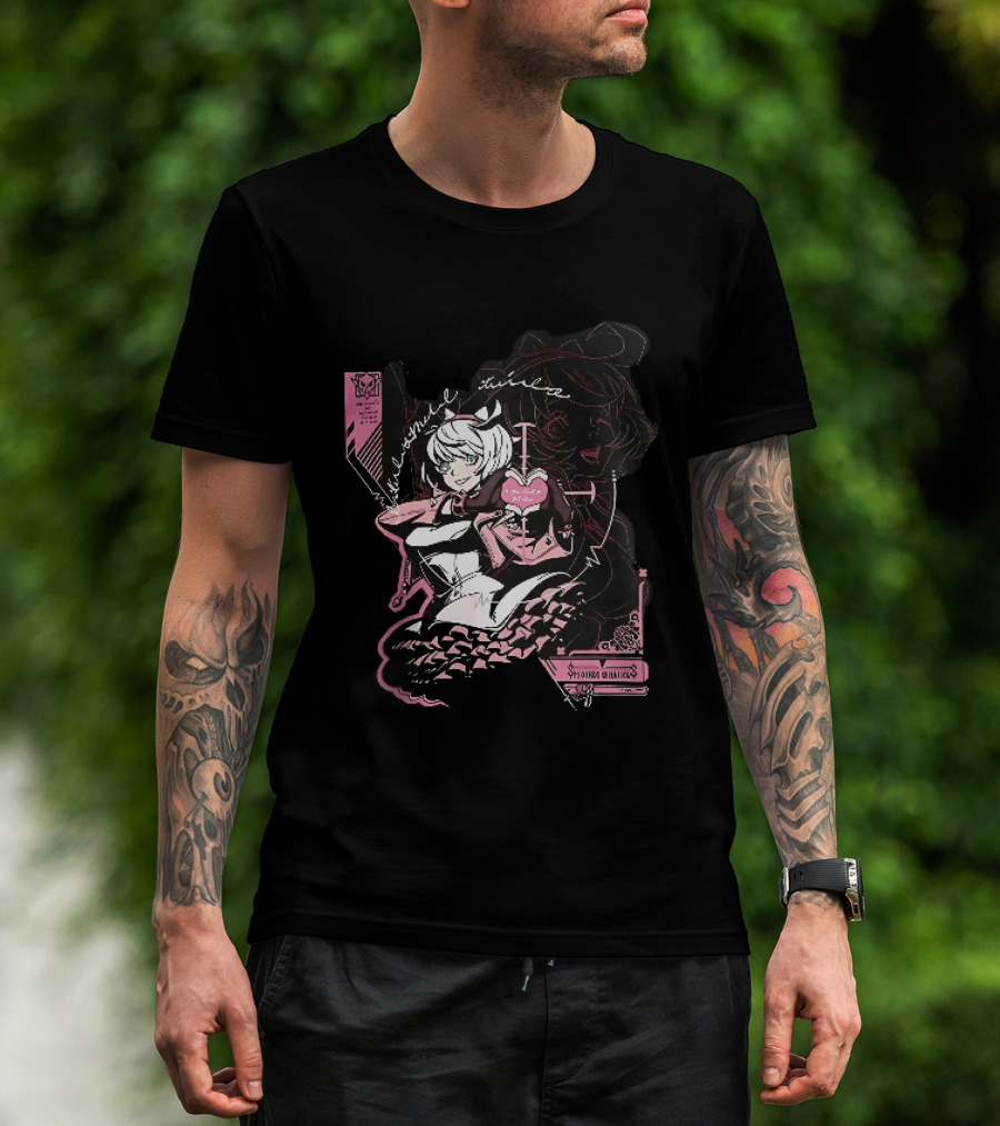 Elphelt Valentine Anime Girl Magical Heart Gesture Eternal Love T-Shirt