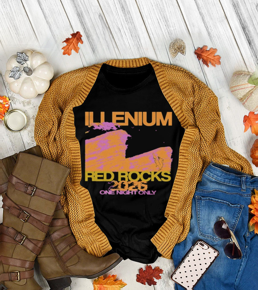ILLENIUM Red Rocks 2026 One Night Only Event August 19 T-Shirt