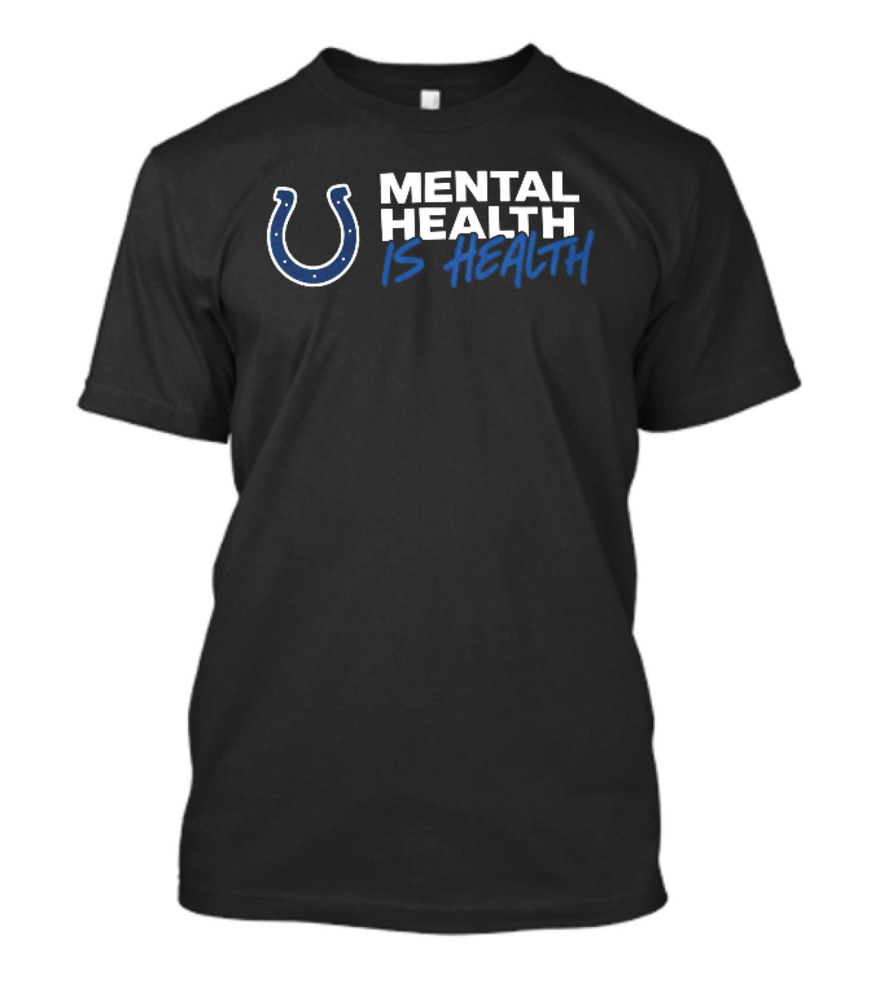 Indianapolis Colts Mental Health Is Health Horseshoe Blue T-Shirt