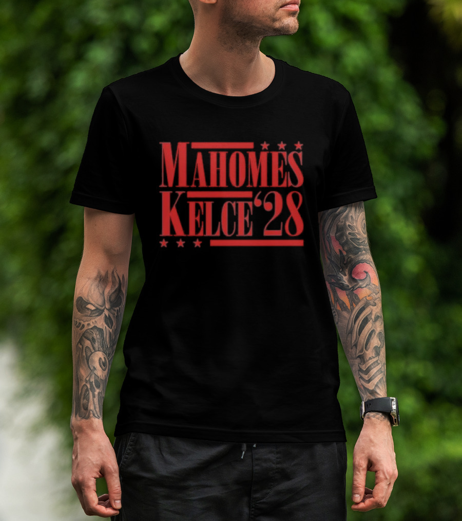 Patrick Mahomes & Travis Kelce Kansas City 2028 Campaign T-Shirt