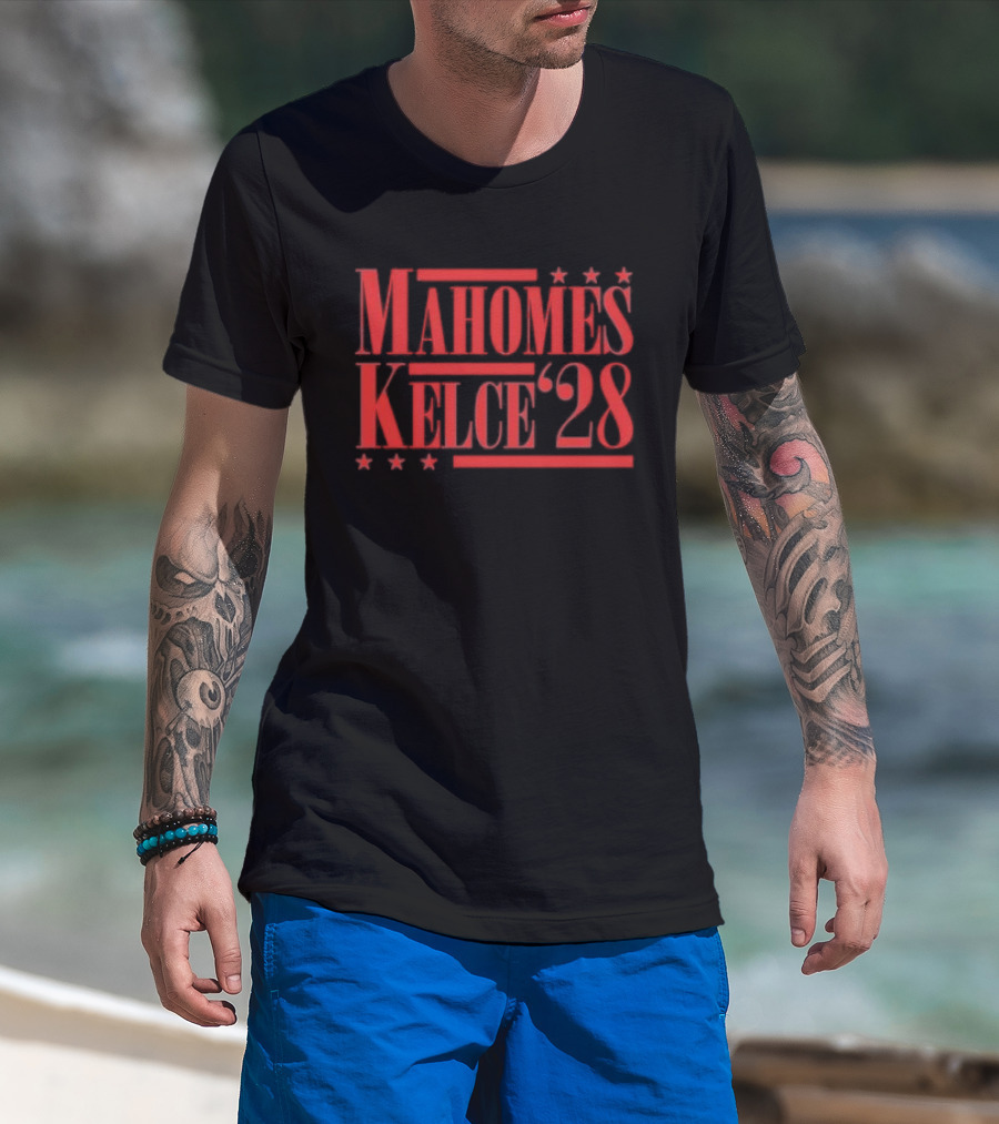 Patrick Mahomes & Travis Kelce Kansas City 2028 Campaign T-Shirt