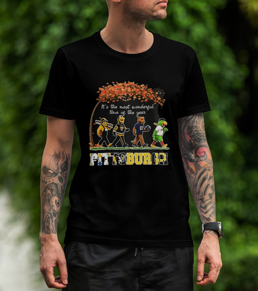 Pittsburgh Steelers Penguins Pirates It's The Most Wonderful Time Of Year Autumn T-Shirt