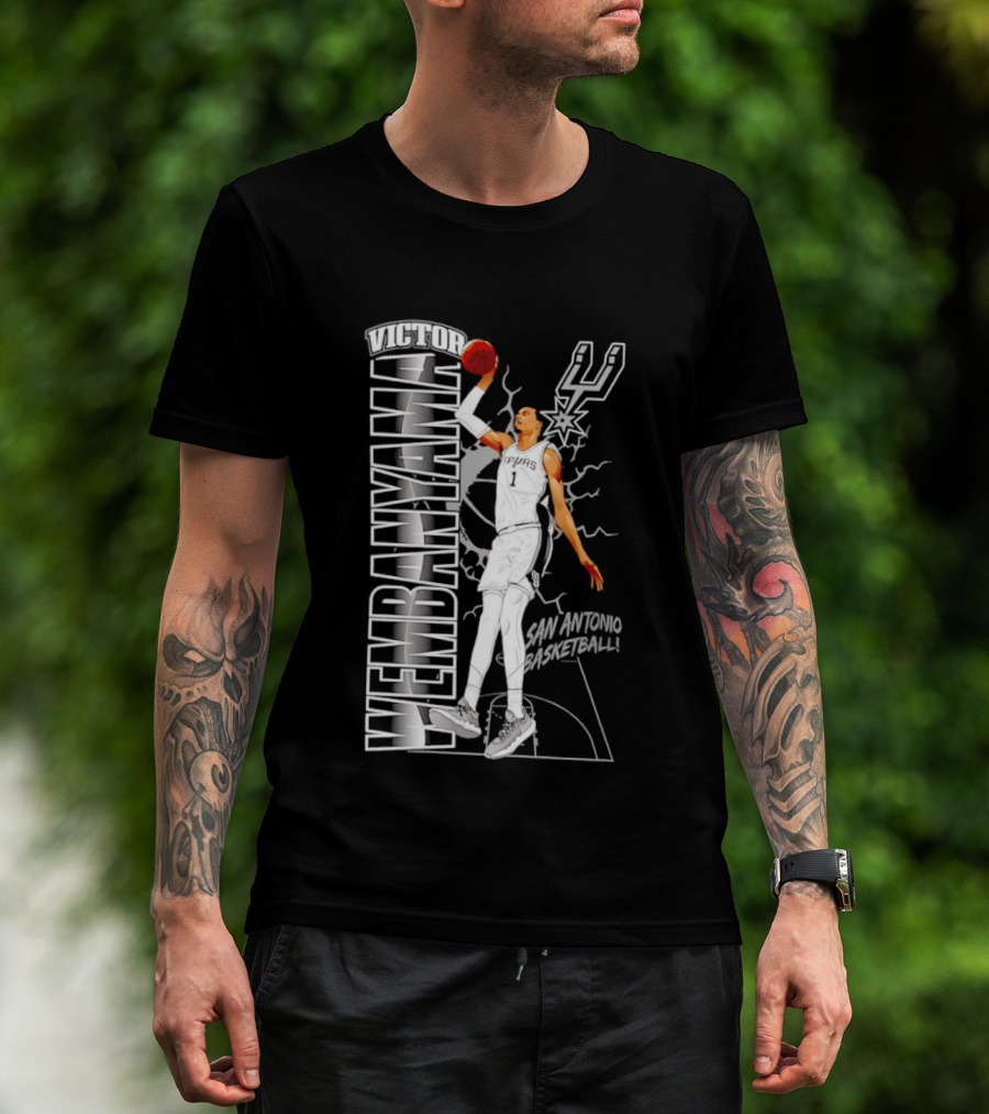 San Antonio Spurs Victor Wembanyama Basketball T-Shirt