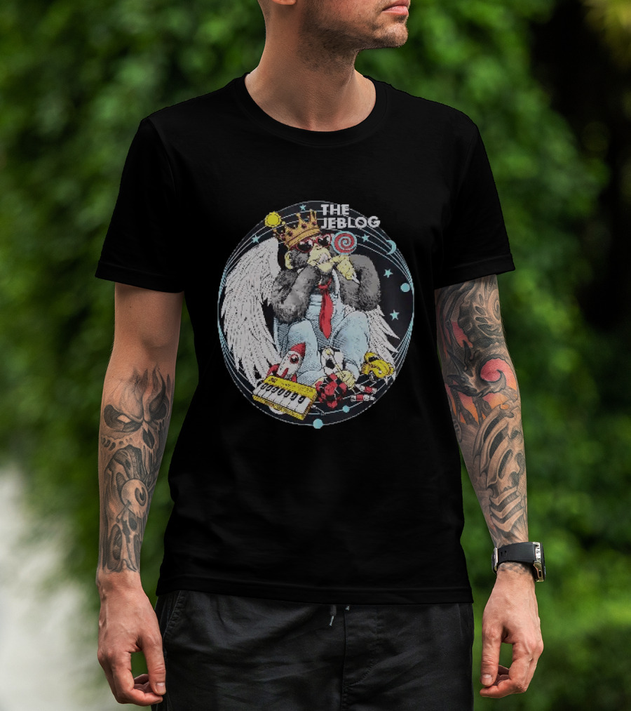 The Jeblogs Monkey Wings Crown Lollipop And Countdown Rocket T-Shirt
