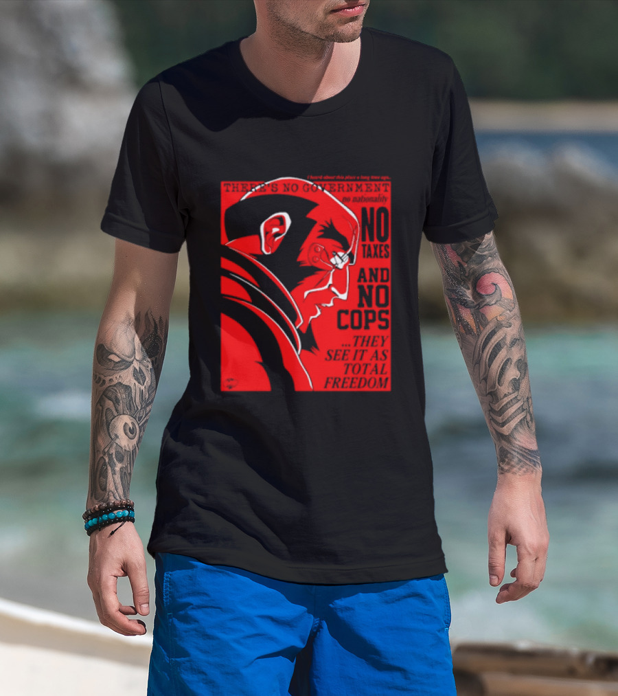 No Government No Taxes And No Cops Red T-Shirt