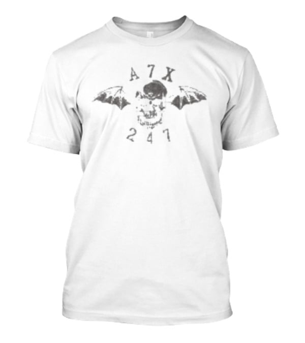 A7X World 247 Avenged Sevenfold Death Bat Skull Wings T-Shirt