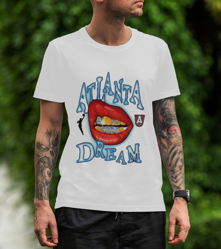Atlanta Dream Red Lips Gold Grillz WNBA Player T-Shirt