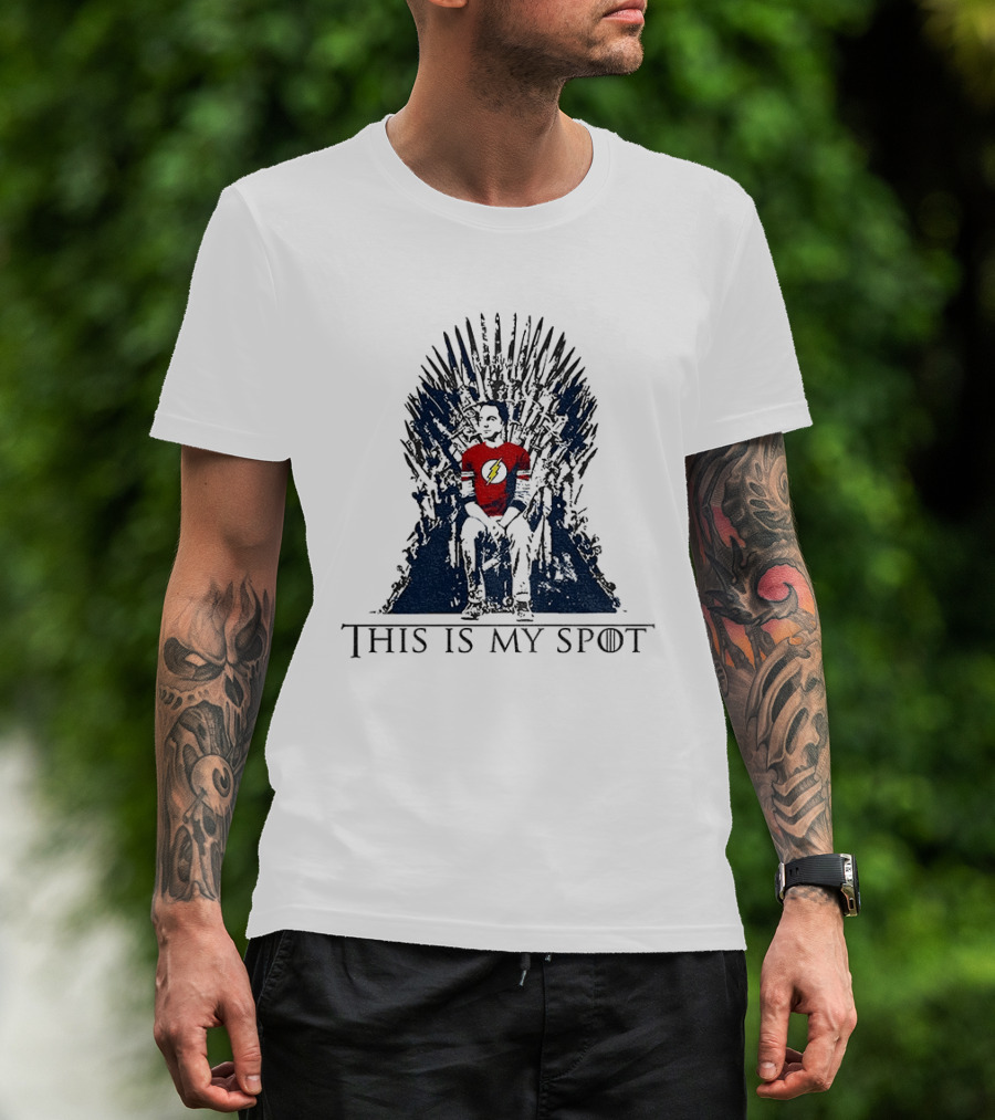 The Big Bang Theory Sheldon Cooper This Is My Spot Iron Throne T-Shirt