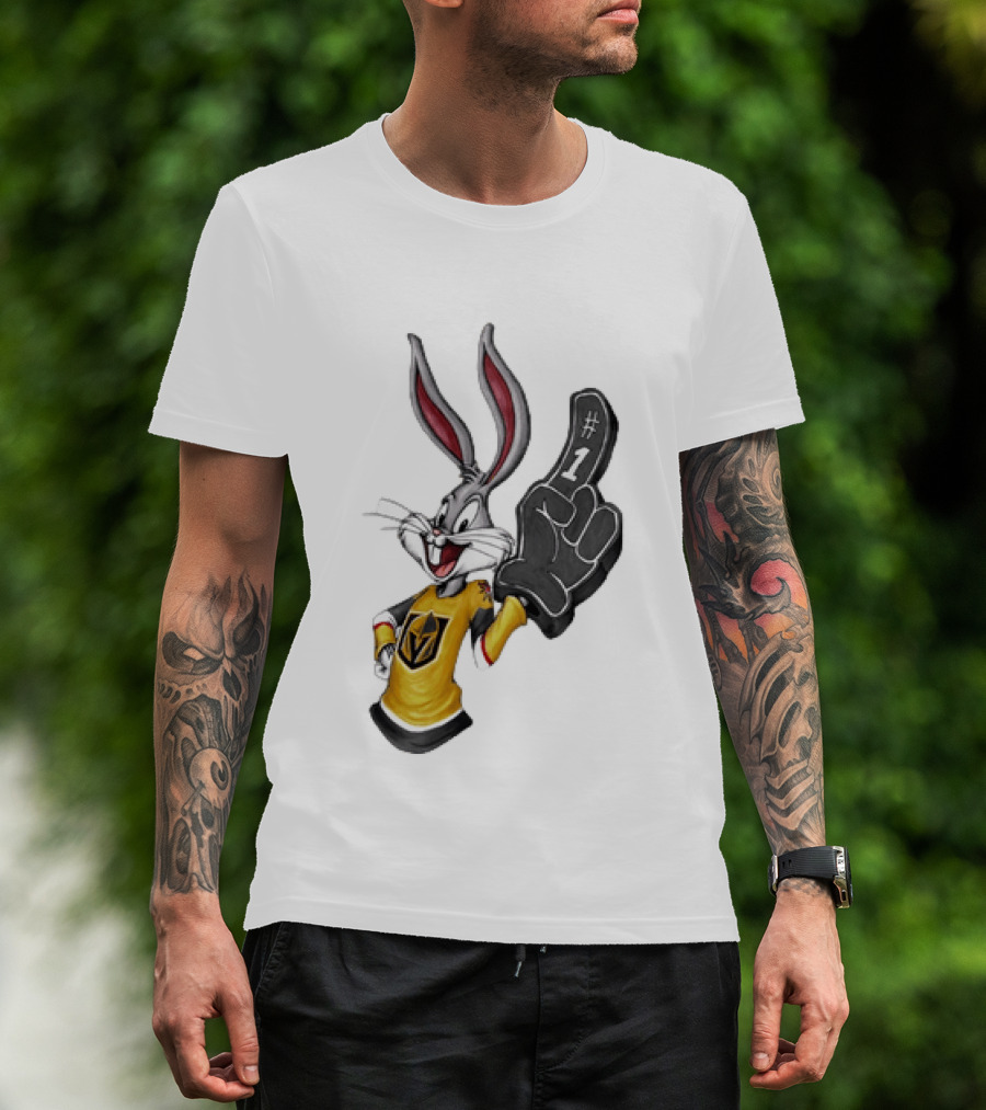 Bugs Bunny #1 Fan Vegas Golden Knights Hockey T-Shirt