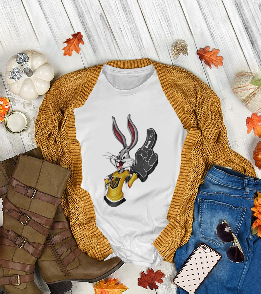 Bugs Bunny #1 Fan Vegas Golden Knights Hockey T-Shirt