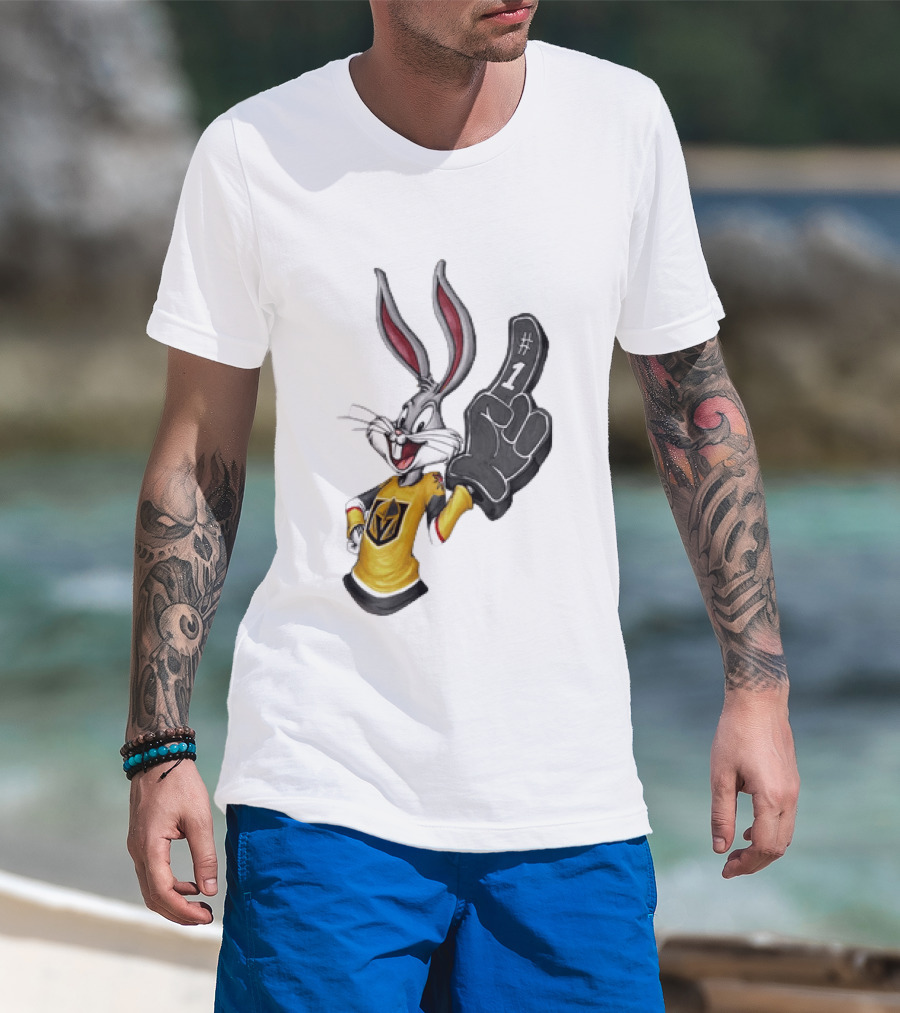 Bugs Bunny #1 Fan Vegas Golden Knights Hockey T-Shirt