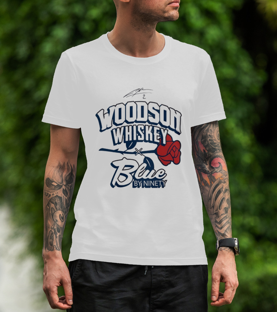 Woodson Whiskey Blue By Ninety Red Rose Collaboration T-Shirt