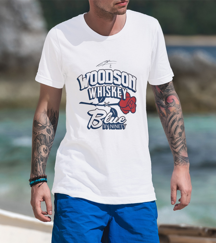 Woodson Whiskey Blue By Ninety Red Rose Collaboration T-Shirt