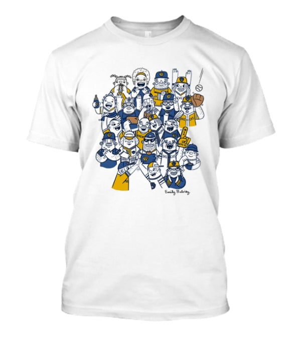 Milwaukee Brewers Emily Balsley 7th Inning Stretch 2026 Fan Characters T-Shirt