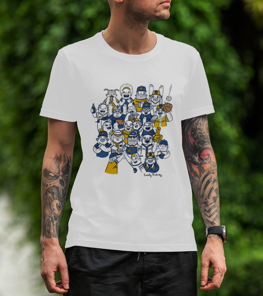 Milwaukee Brewers Emily Balsley 7th Inning Stretch 2026 Fan Characters T-Shirt