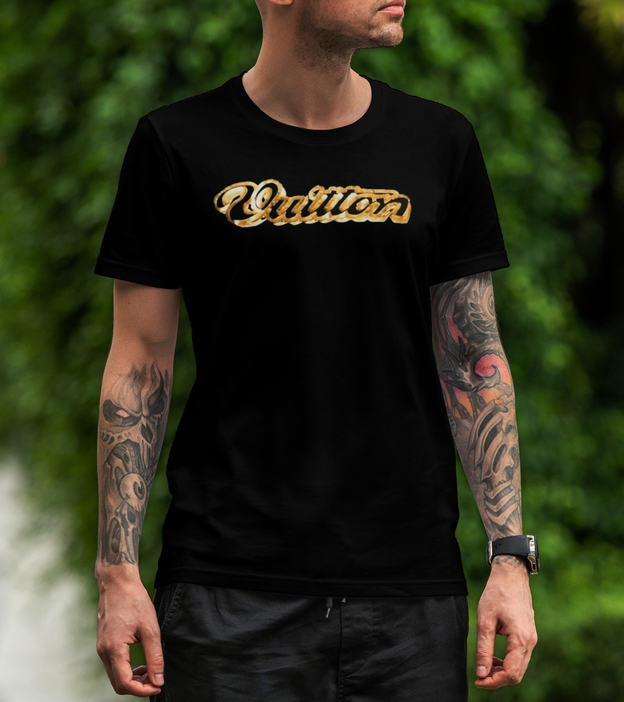 50 Cent Vuitton 3D Gold T-Shirt