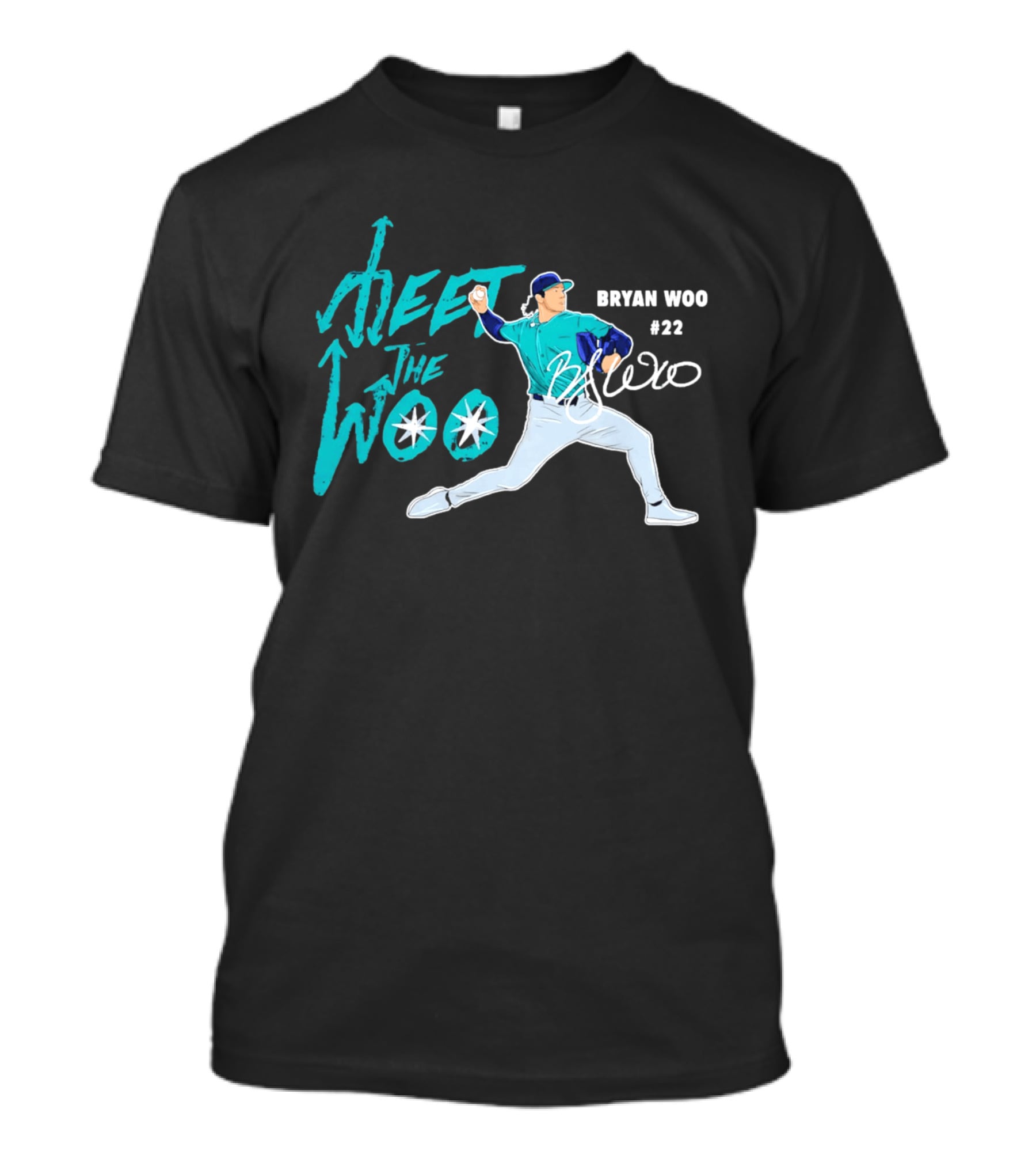 Bryan Woo Seattle Mariners Meet The Woo MLB 2026 #22 T-Shirt
