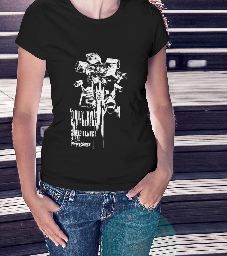 CCTV Security Camera Dystopian Only You Can Prevent The Surveillance State Flock T-Shirt