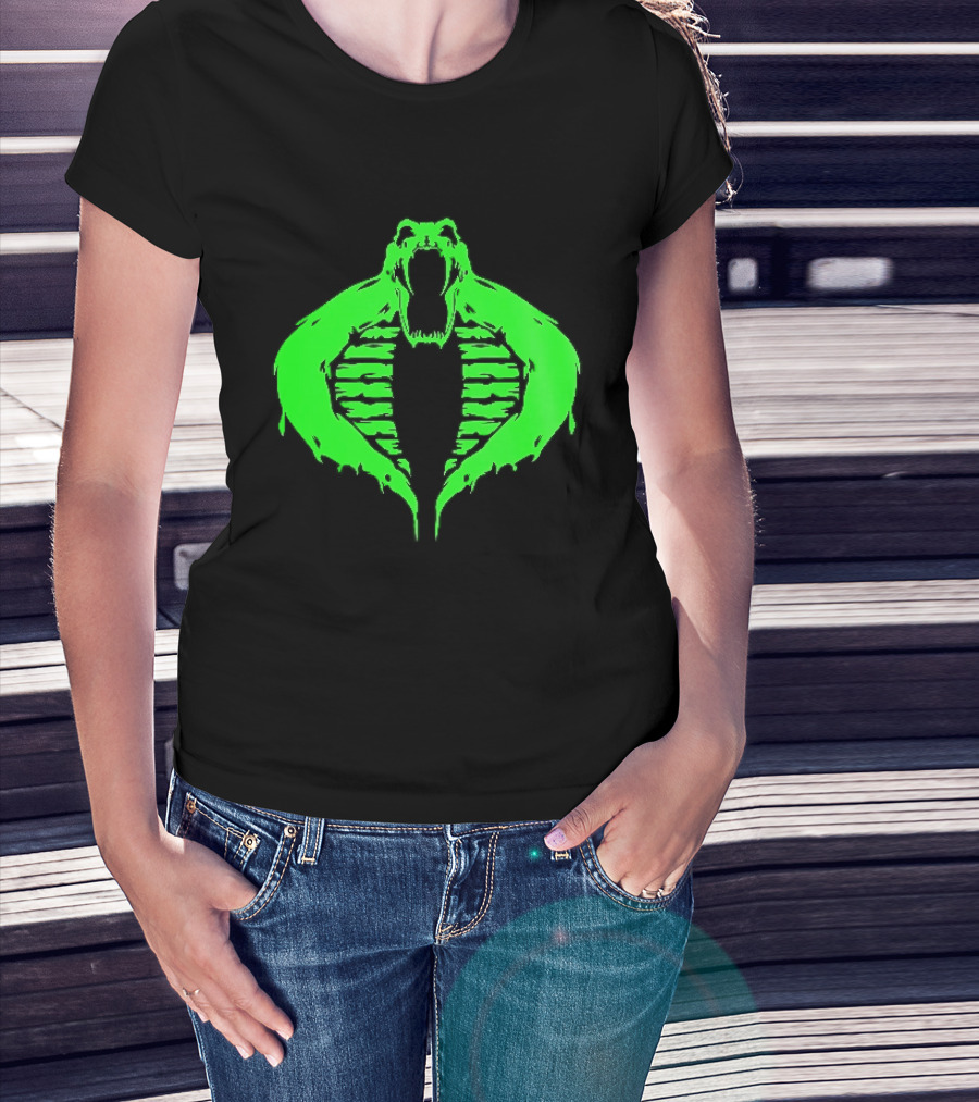 GI Joe Cobra Neon Green Distressed Snake T-Shirt