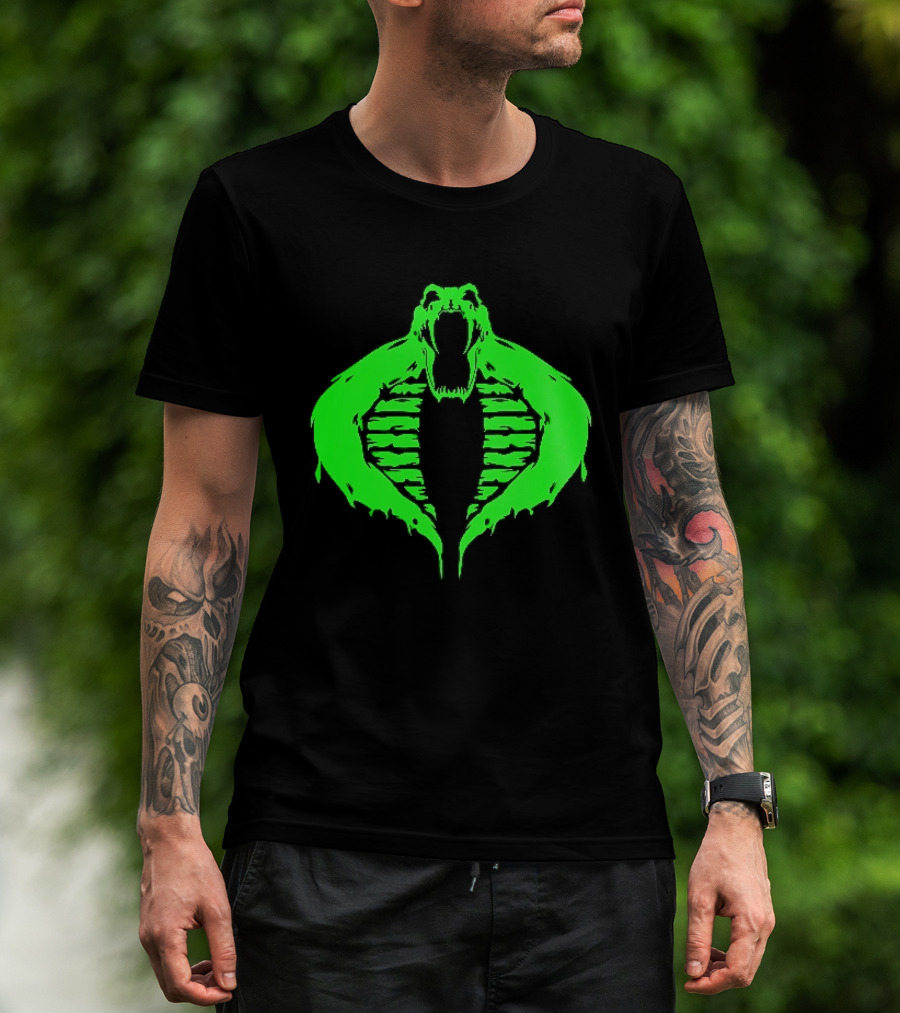 GI Joe Cobra Neon Green Distressed Snake T-Shirt