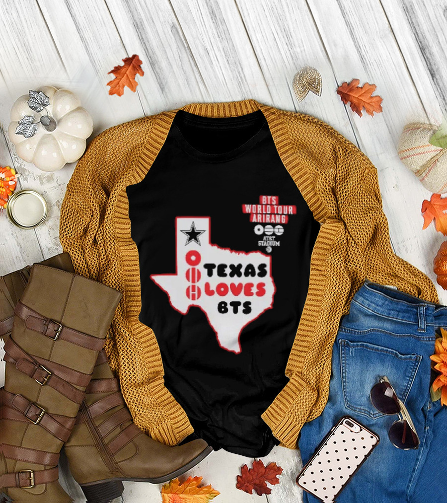 BTS World Tour Arirang Texas Loves At AT&T Stadium Dallas Cowboys T-Shirt