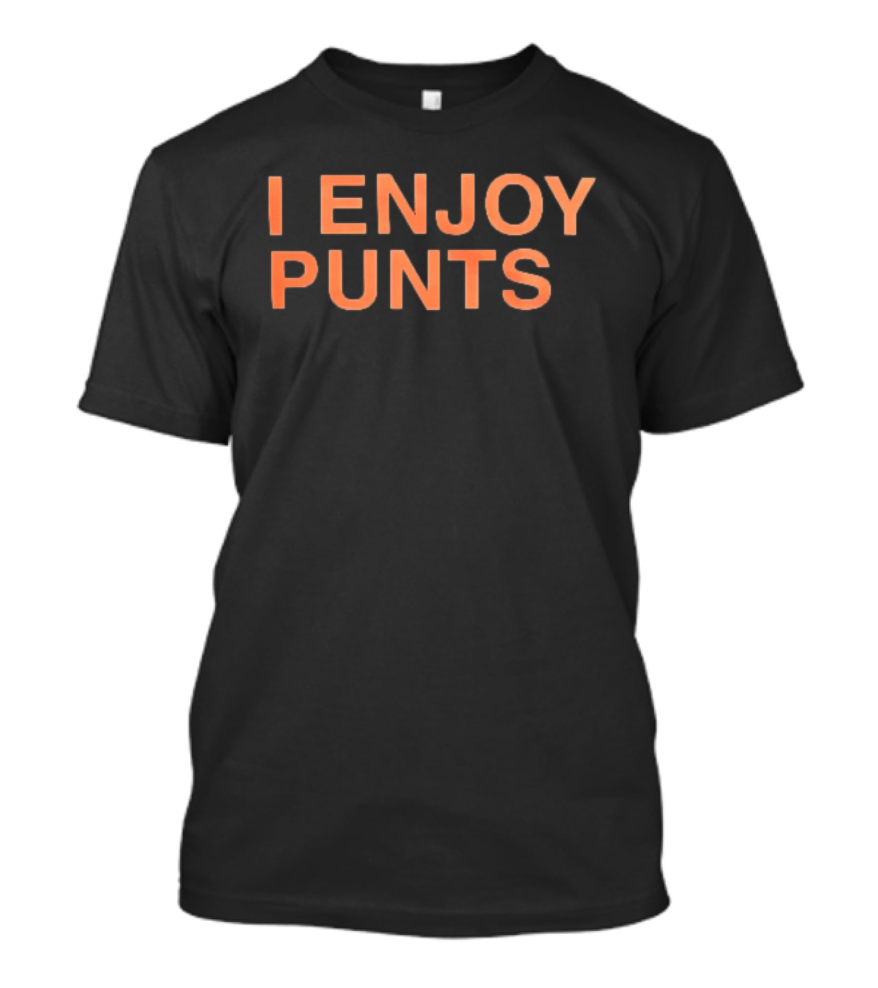 I Enjoy Punts Neon Orange Block Lettering T-Shirt