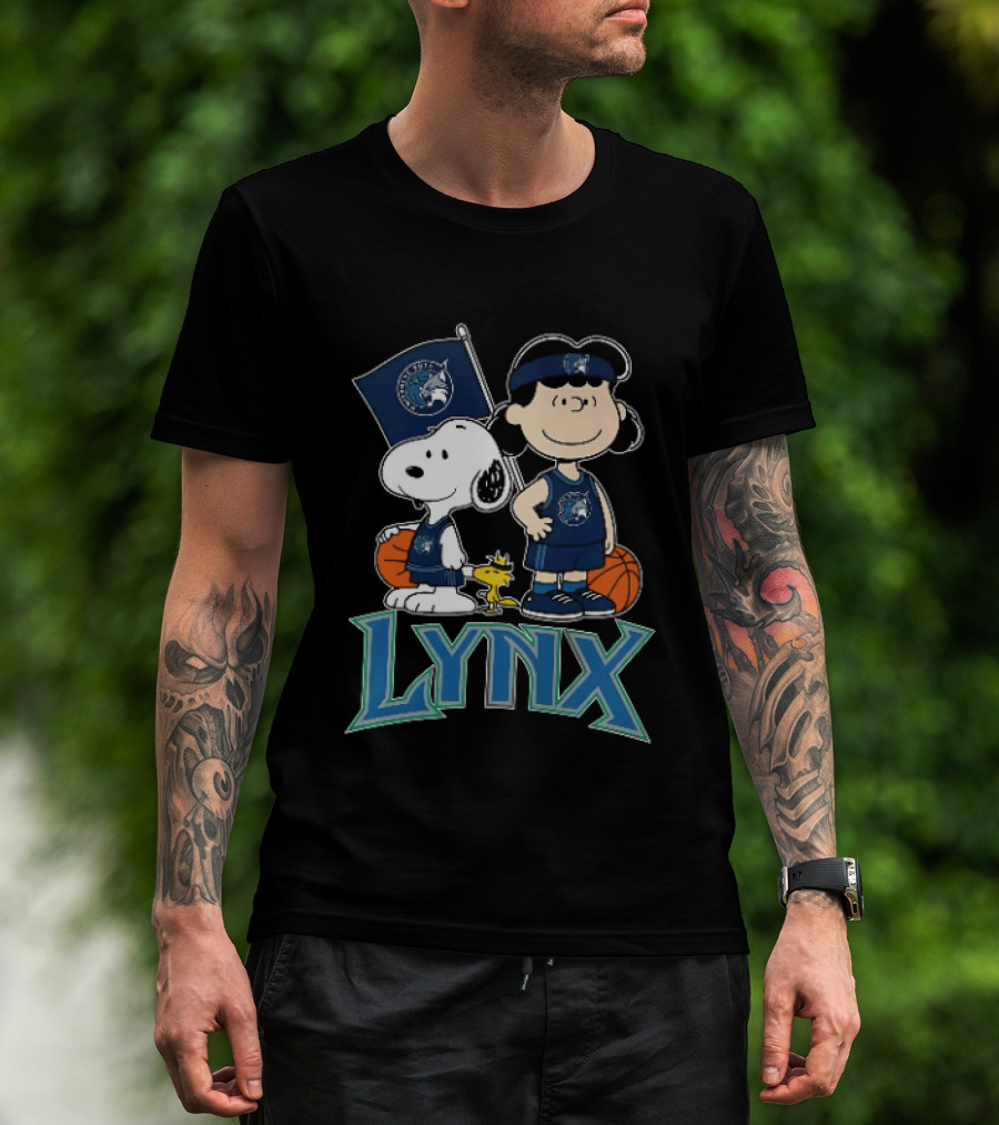 NIYNNENE SOTA LYNX Snoopy Lucy Peanuts Basketball T-Shirt