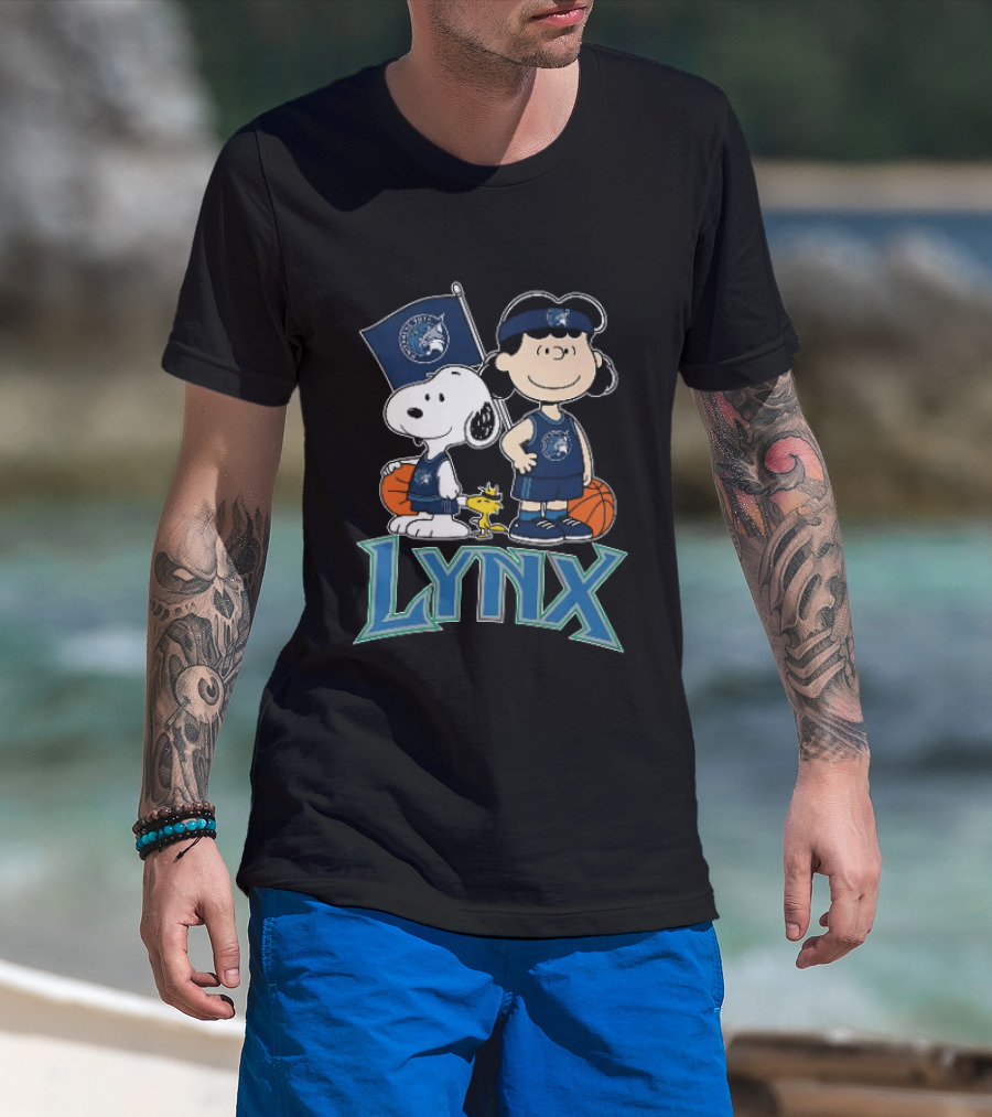 NIYNNENE SOTA LYNX Snoopy Lucy Peanuts Basketball T-Shirt