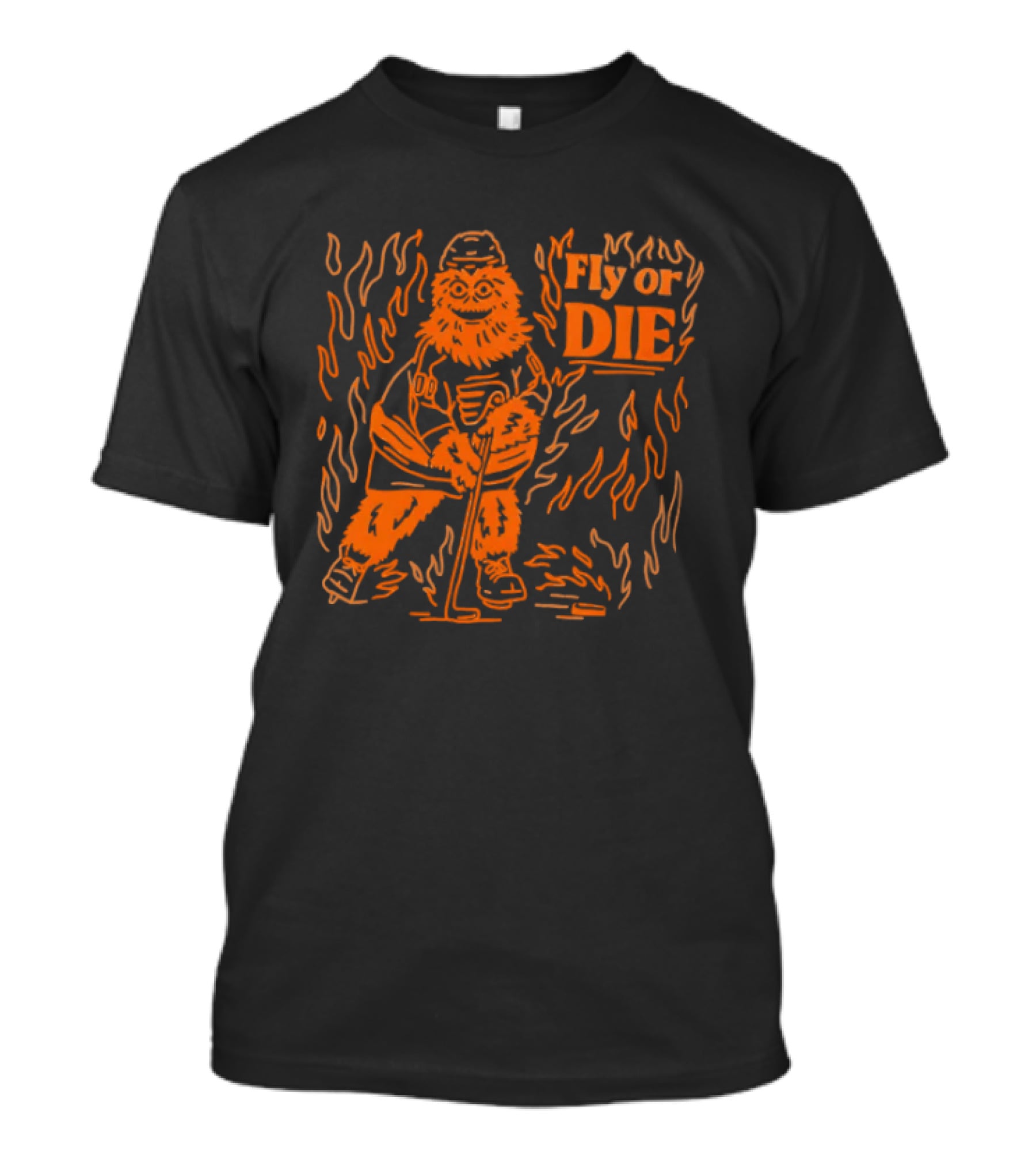 Fly Or Die Gritty Philadelphia Flyers Hockey Flame T-Shirt