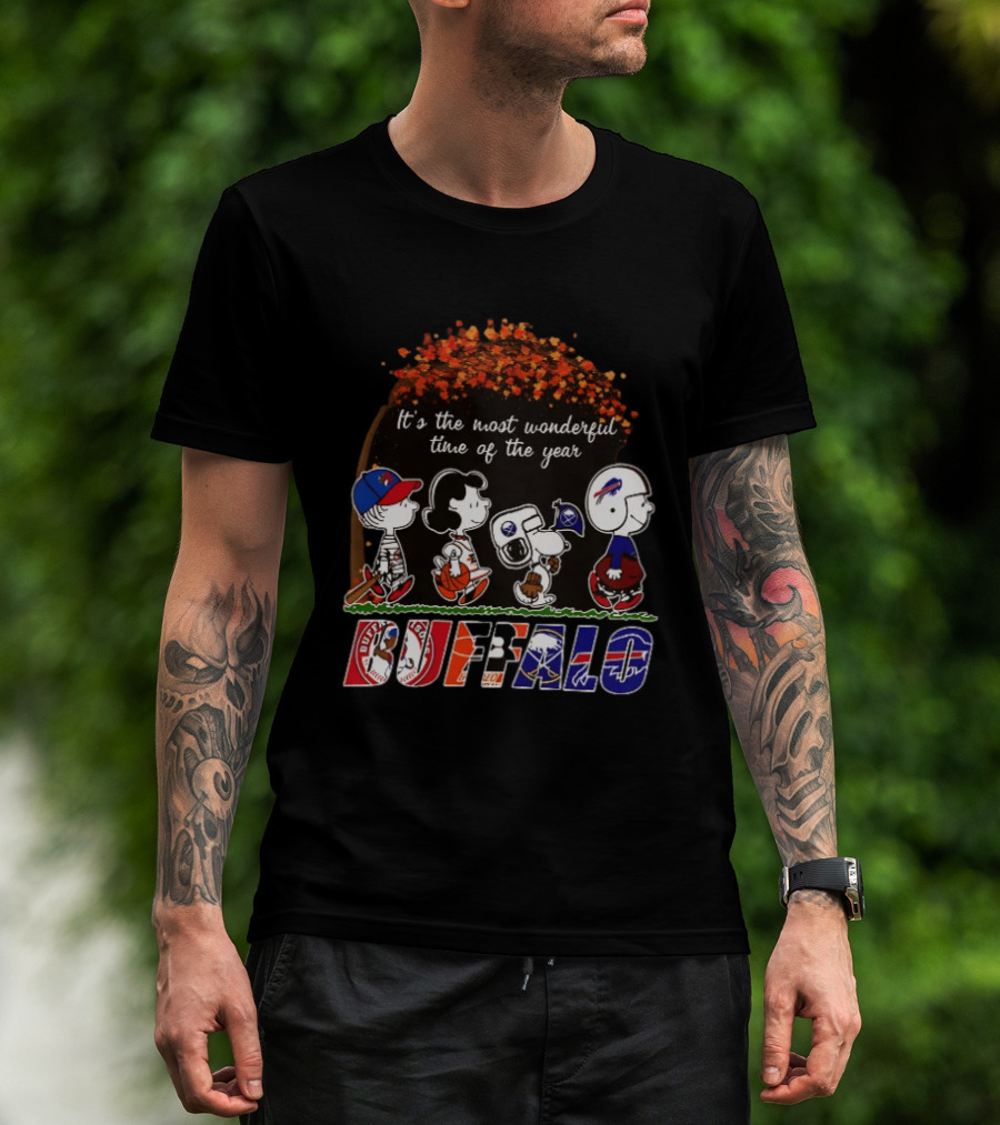 It's The Most Wonderful Time Of The Year Peanuts Buffalo Football Season T-Shirt