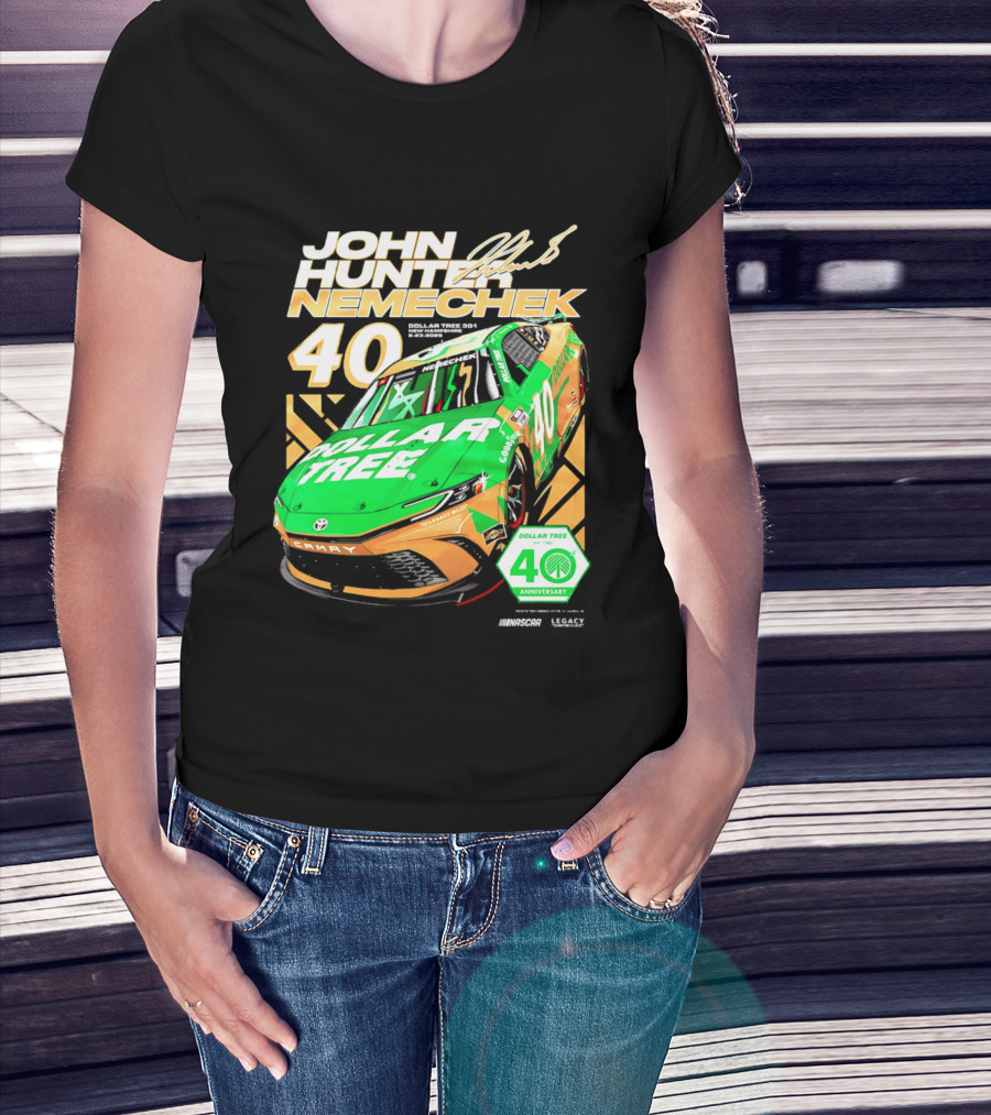 John Hunter Nemechek Dollar Tree 40 Anniversary Camry NASCAR Racing T-Shirt