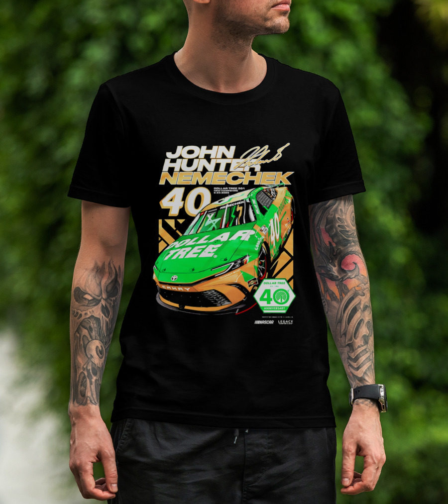 John Hunter Nemechek Dollar Tree 40 Anniversary Camry NASCAR Racing T-Shirt