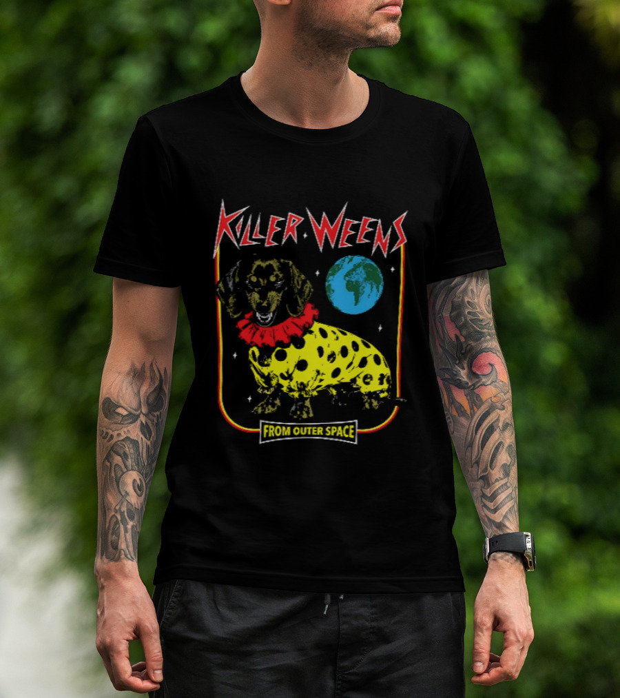 Killer Weens Dachshund Clown From Outer Space Earth T-Shirt