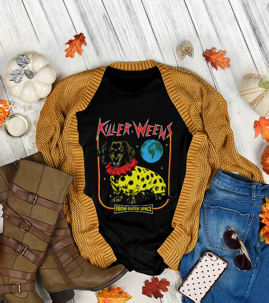 Killer Weens Dachshund Clown From Outer Space Earth T-Shirt