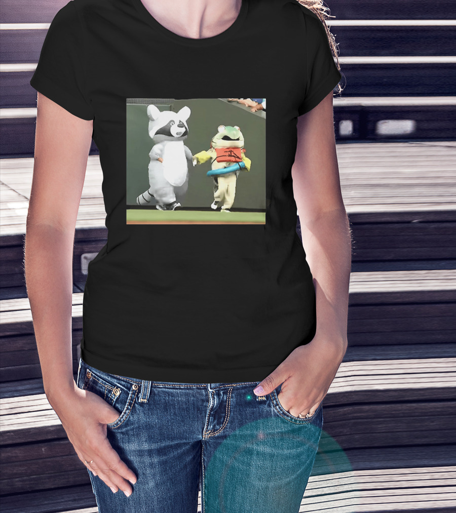 Seattle Mariners Mascots Jimothy Vs Humpy Salmon Running Event T-Shirt