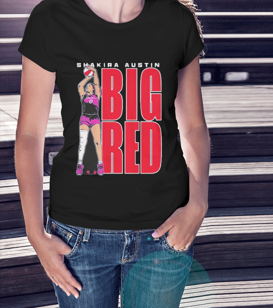 Shakira Austin Big Red Basketball Player T-Shirt