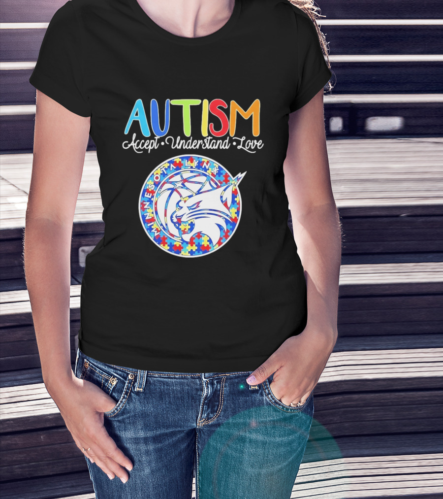 Minnesota Lynx Autism Accept Understand Love 2026 T-Shirt
