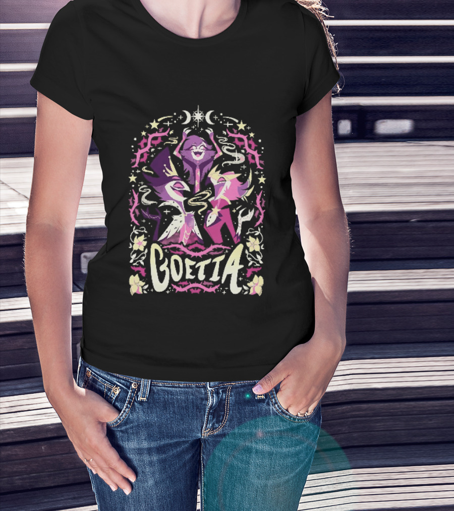 Spindlehorse Goetia Characters Celestial Motif And Crescent Moons T-Shirt